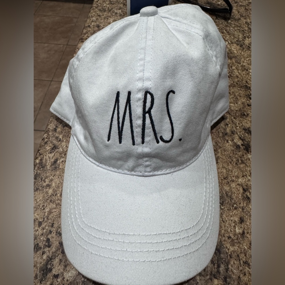 Rae Dunn White 'MRS.' Cap